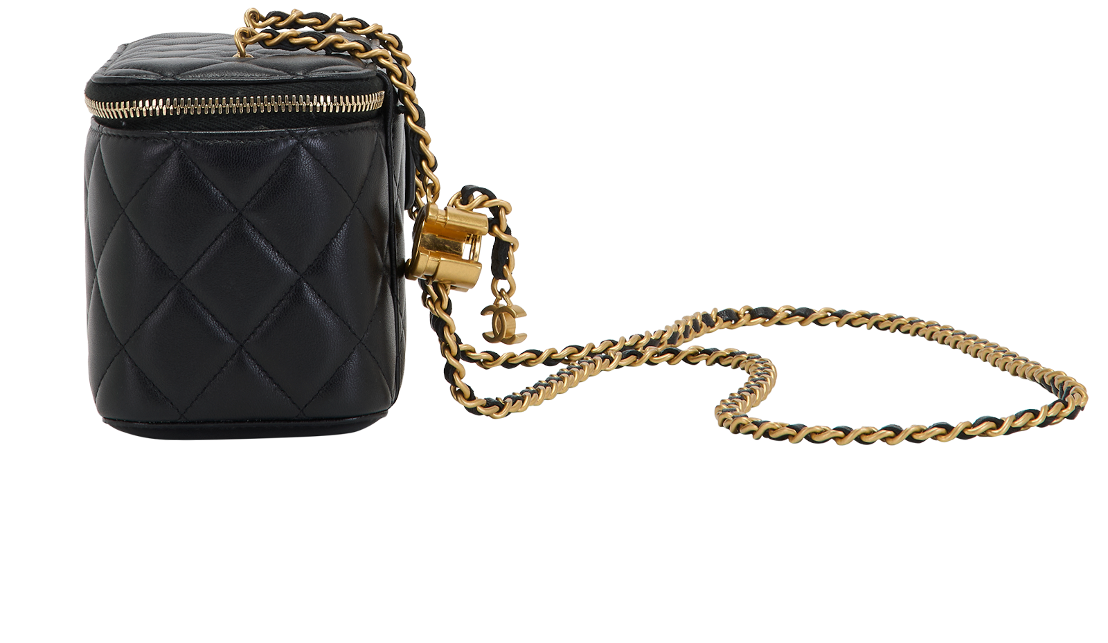 Small Vanity, &pound;2,500, Handbags, Black, Lambskin Leather, Bottom view